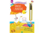 Quaderno attività per bambini di 4 anni +: Unisci i puntini con pennarello cancellabile a tema spiaggia.