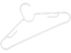 W5 Coat Hangers, white plastic