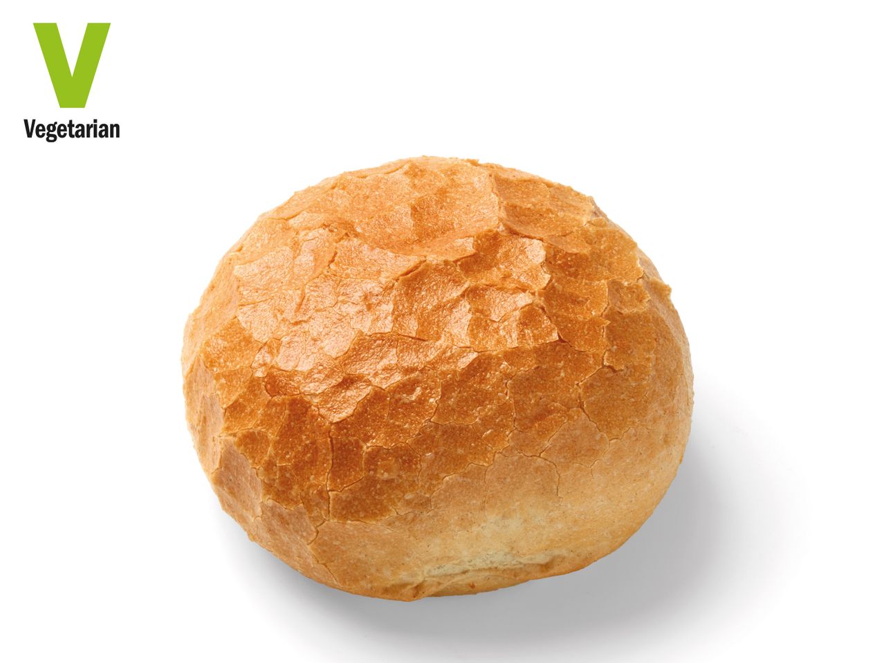 Vegetarian baked goods: roll.