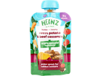 Heinz Sweet Potato & Beef Casserole baby food pouch for 7+ months.
