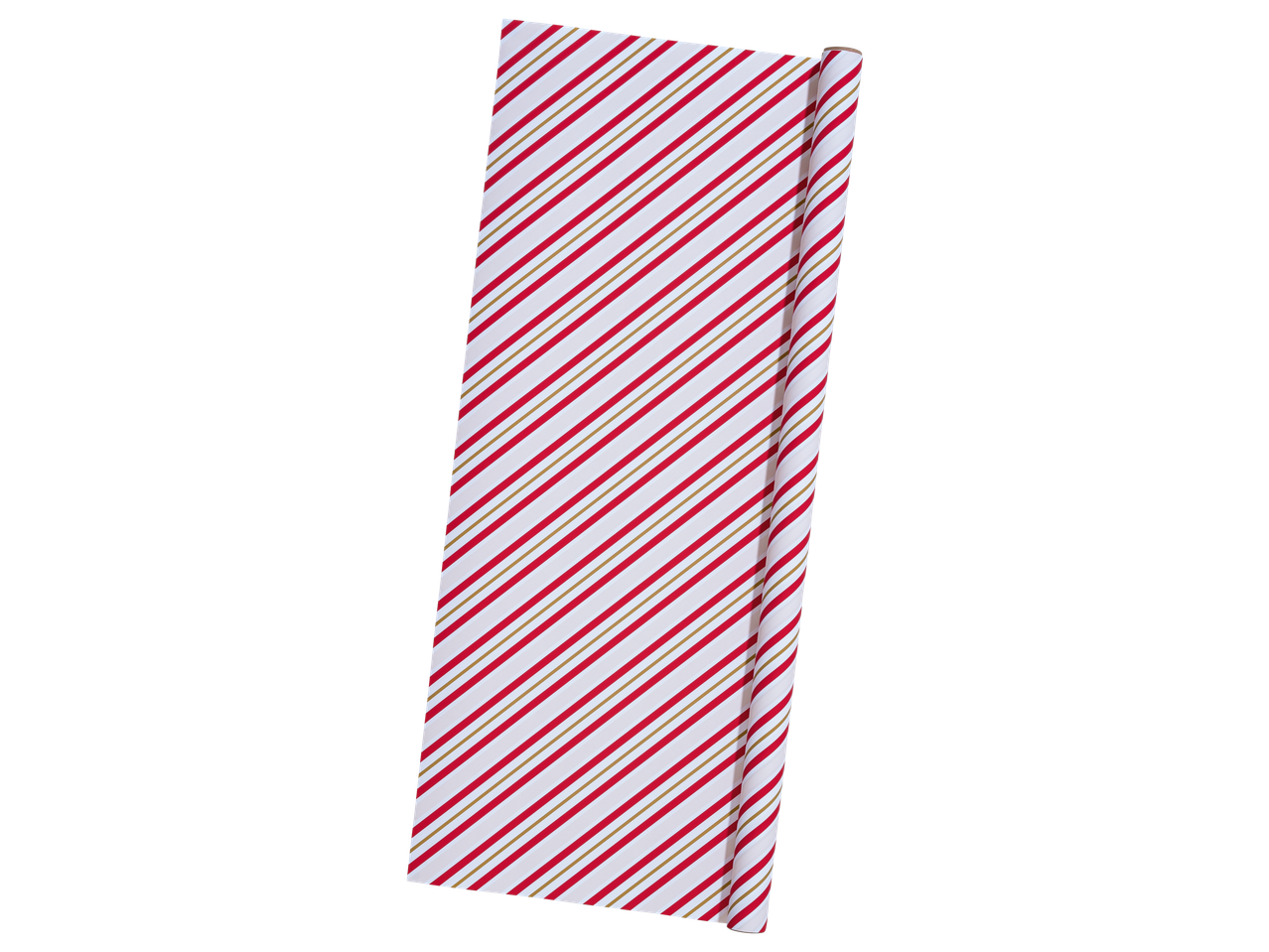 crelando® dāvanu papīra komplekts ar sarkanām un zelta svītrām