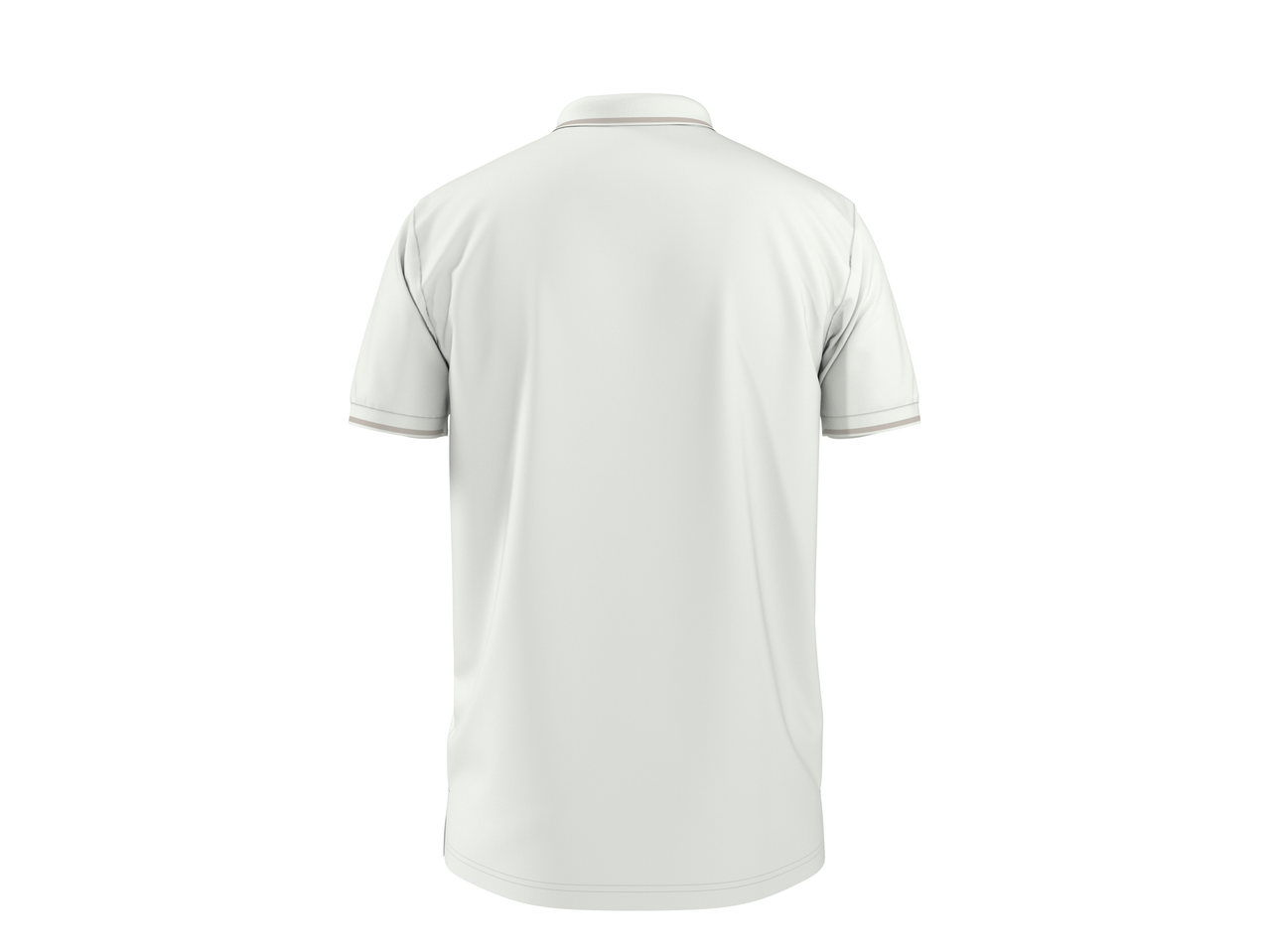 Tricou polo piqué pentru bărbați ESMARA MEN în alb, vedere din spate