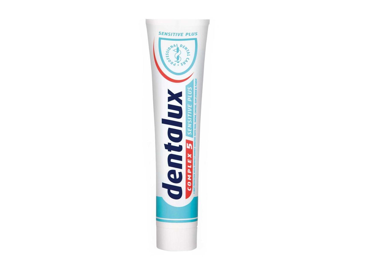 Dentalux Sensitive Plus fogkrém: teljes körű védelem érzékeny fogakra.