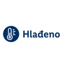 Plavi krug sa ikonom termometra i tekstom 'Hlađeno'.