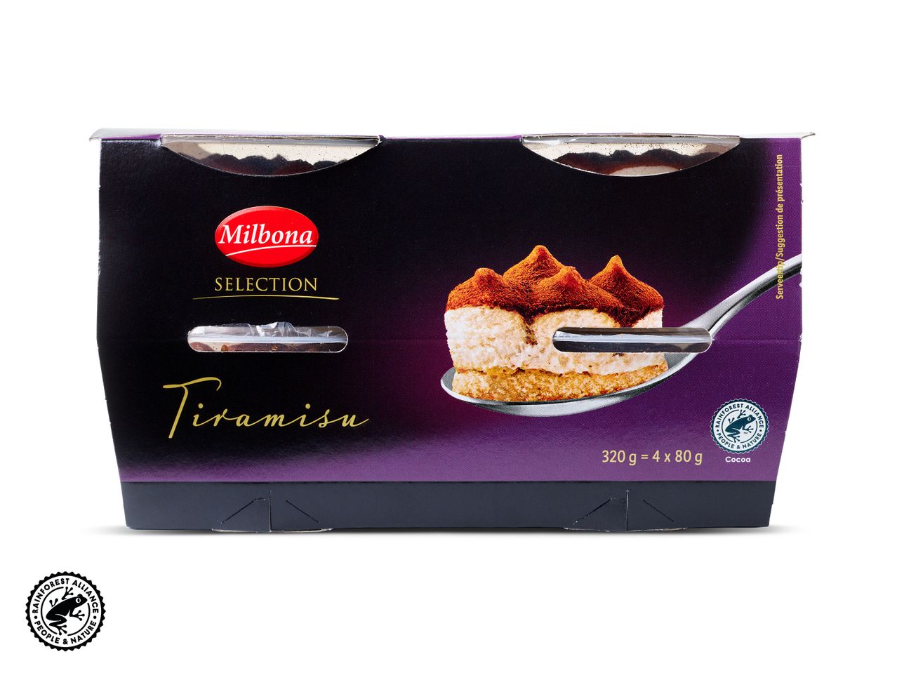 Milbona Selection: tiramisu (4 porties).