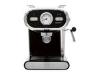 Black and chrome SilverCrest espresso machine with a temperature gauge.
