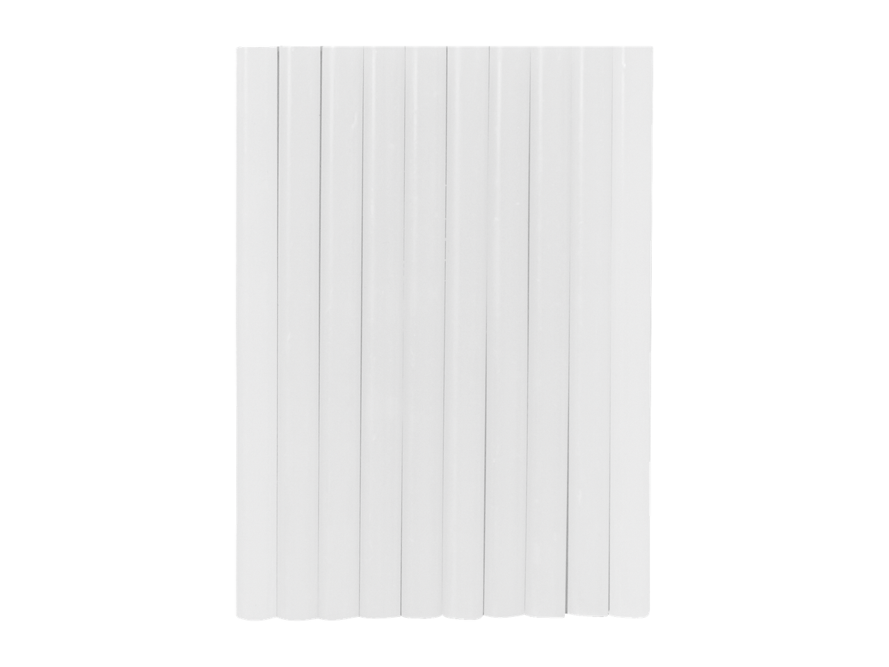 Valge kuumliimipüstol või padrunid mustal taustal.