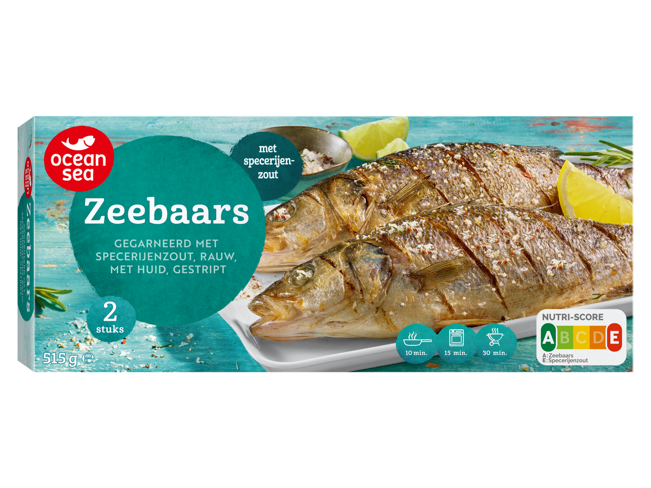 Ocean Sea: twee gebakken zeebaars met specerijen en zout.