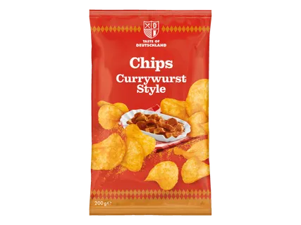 Chips met curryworstsmaak
