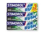Tre pakker Stimorol Air Rush tyggegummi.