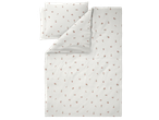 Livarno Premium Muslin Duvet Cover Set with a cherry pattern on a white background