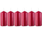 Sešas sarkanas LIVARNO home bloka sveces