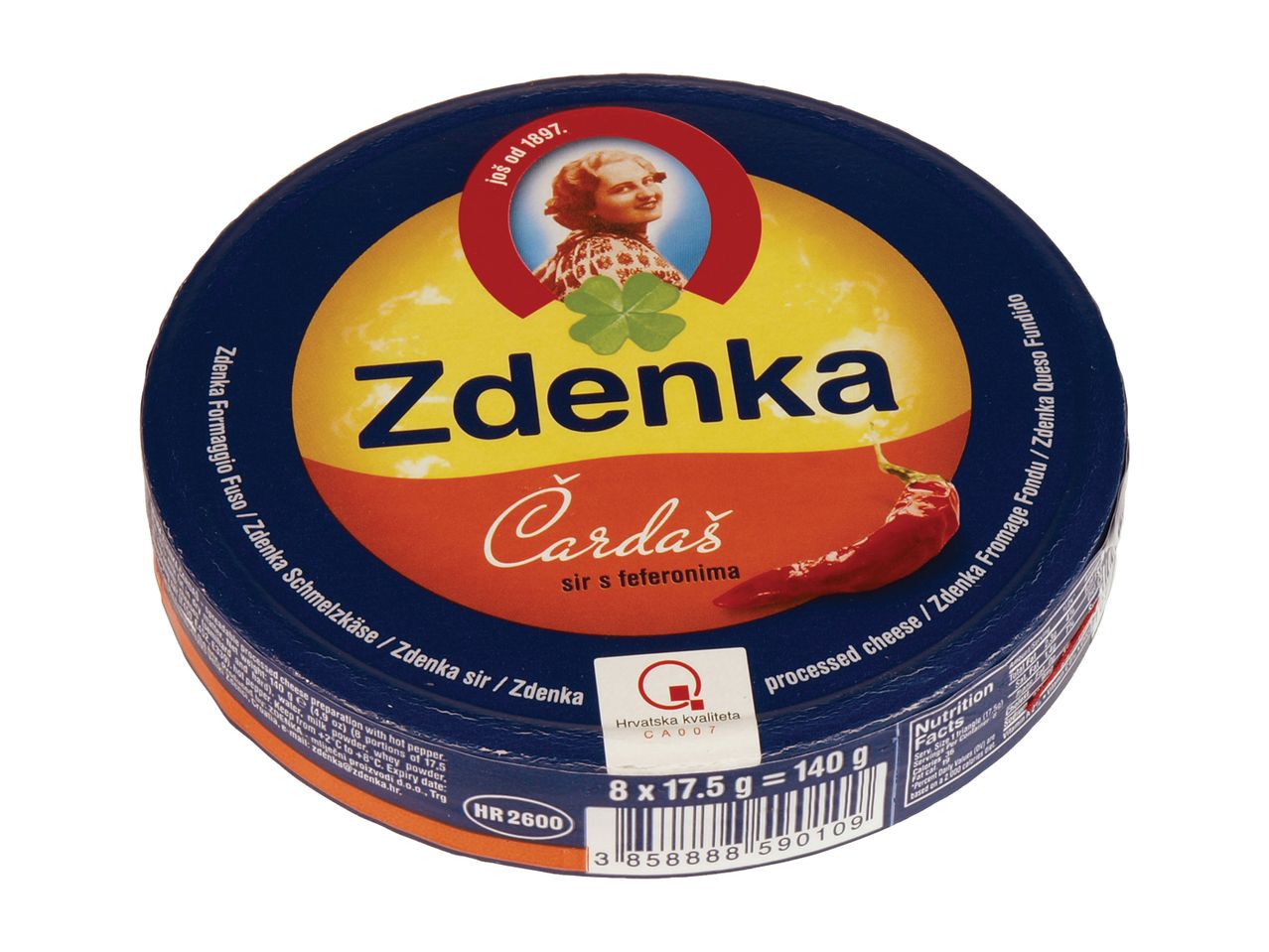 Zdenka Carniola sir v posodici.