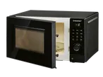 SILVERCREST® 800W Microwave with an open door, showing the interior and control panel.