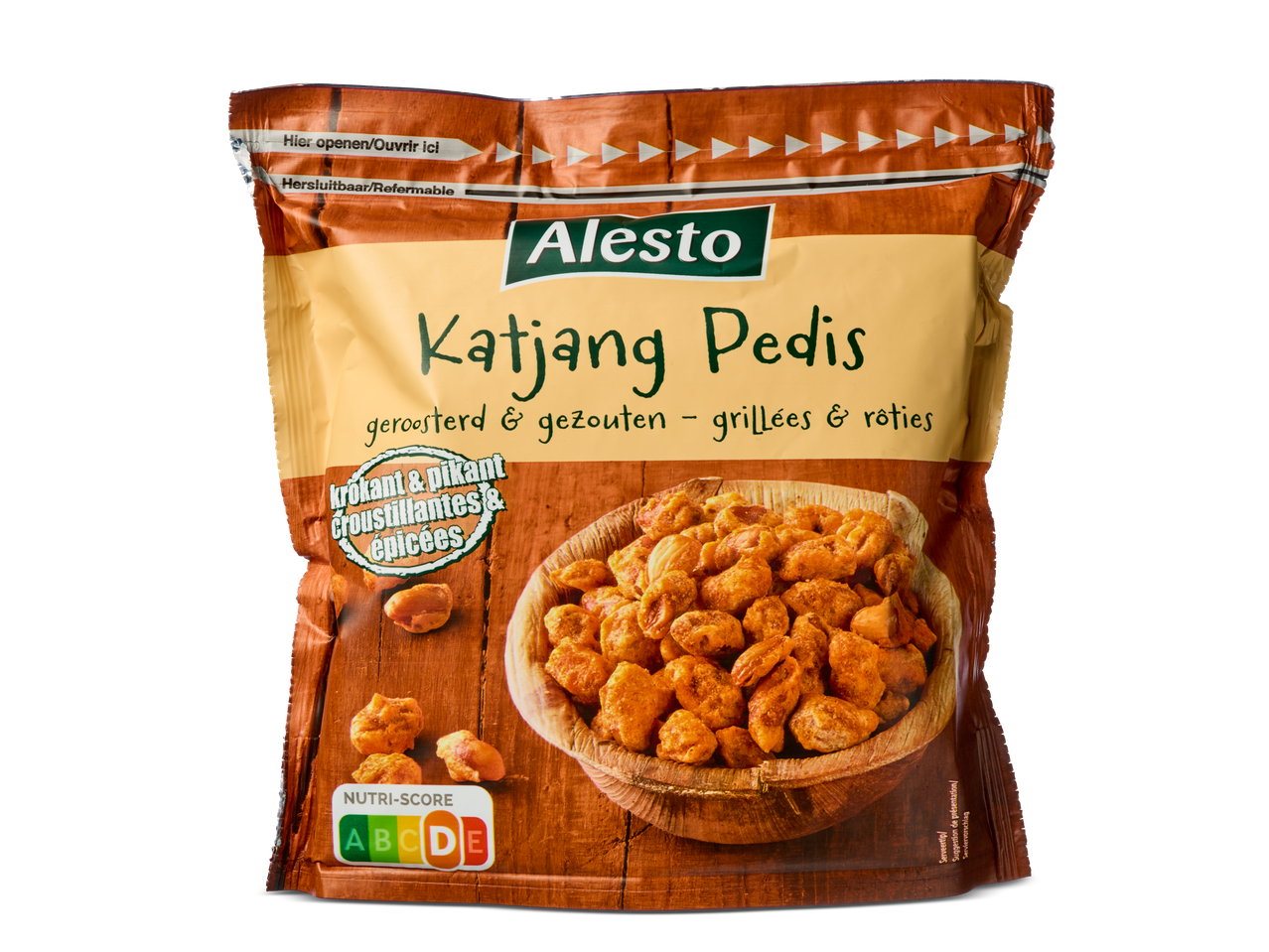 Alesto Katjang Pedis: geroosterde en gezouten pinda's.