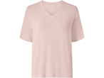 Light pink V-neck short-sleeved t-shirt
