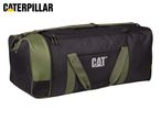 A black and olive green duffel bag with the CAT logo on the front.