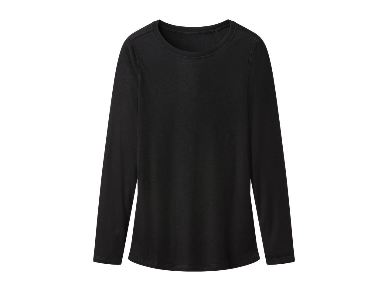 Black long-sleeved crew neck shirt