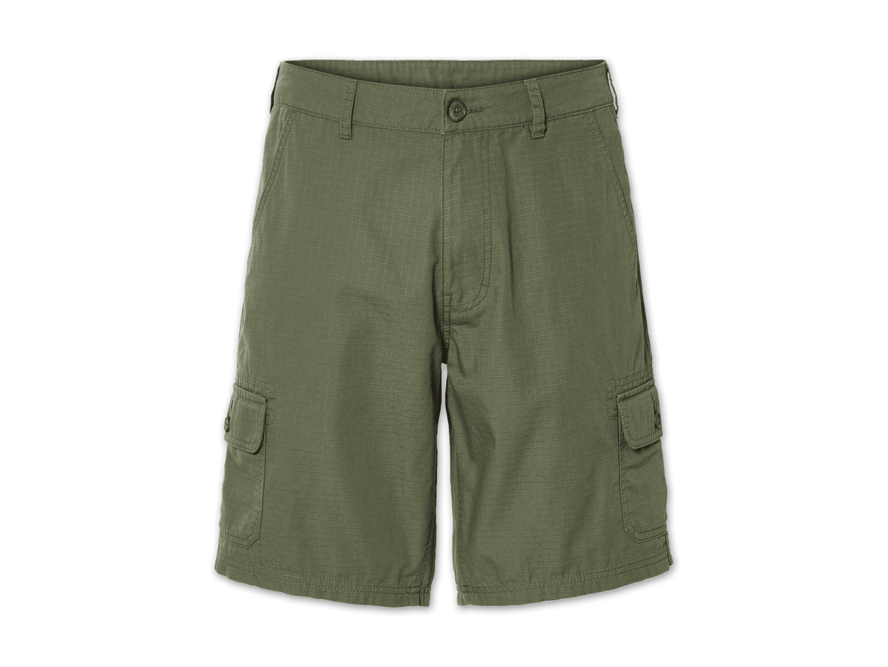 Olivengrüne Cargo-Shorts für Jungen.