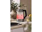 SILVERCREST® Premium Digital Glass Kettle with red illuminated water and ice cubes