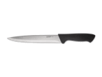 Ein Küchenmesser mit schwarzem Griff.