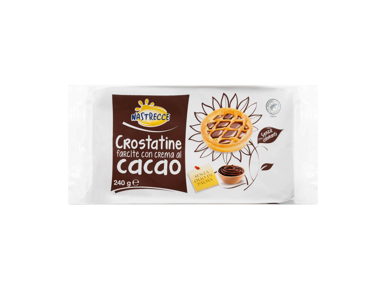 Crostatine con crema al cacao