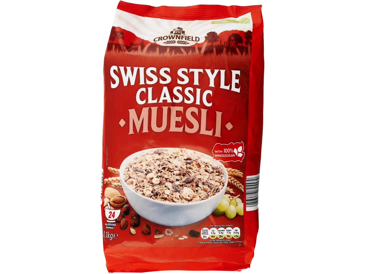Crownfield Swiss Style Classic Muesli with 100% wholegrain