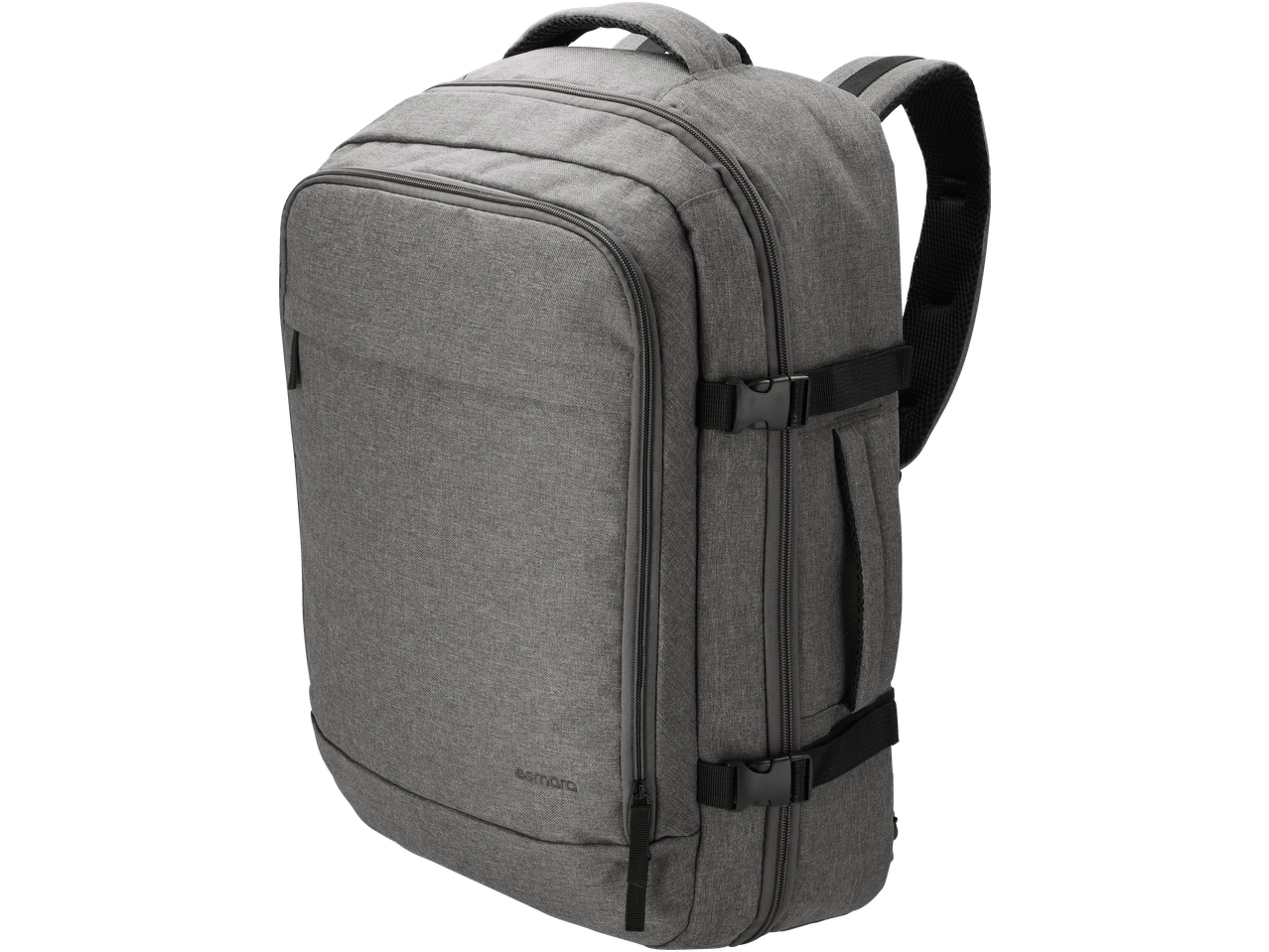 ESMARA 2-ühes hall seljakott, tõmblukkude ja reguleeritavate rihmadega.