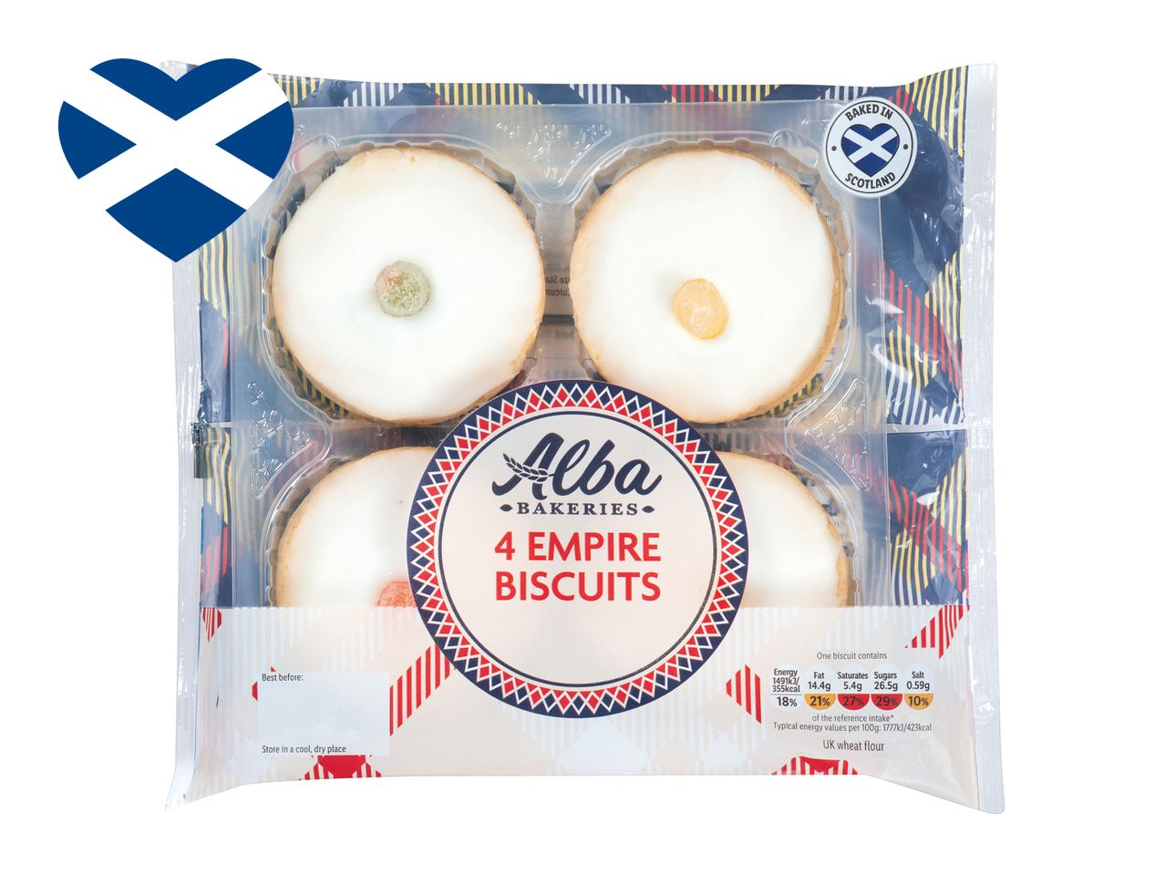 Alba Bakeries Empire Biscuits 4pk