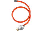 Furtun de gaz portocaliu cu regulator, 10 bar, pentru propan/butan, EN16436-1, data prod. 2020.