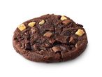 Chocolate chip cookie with white and dark chocolate chunks.