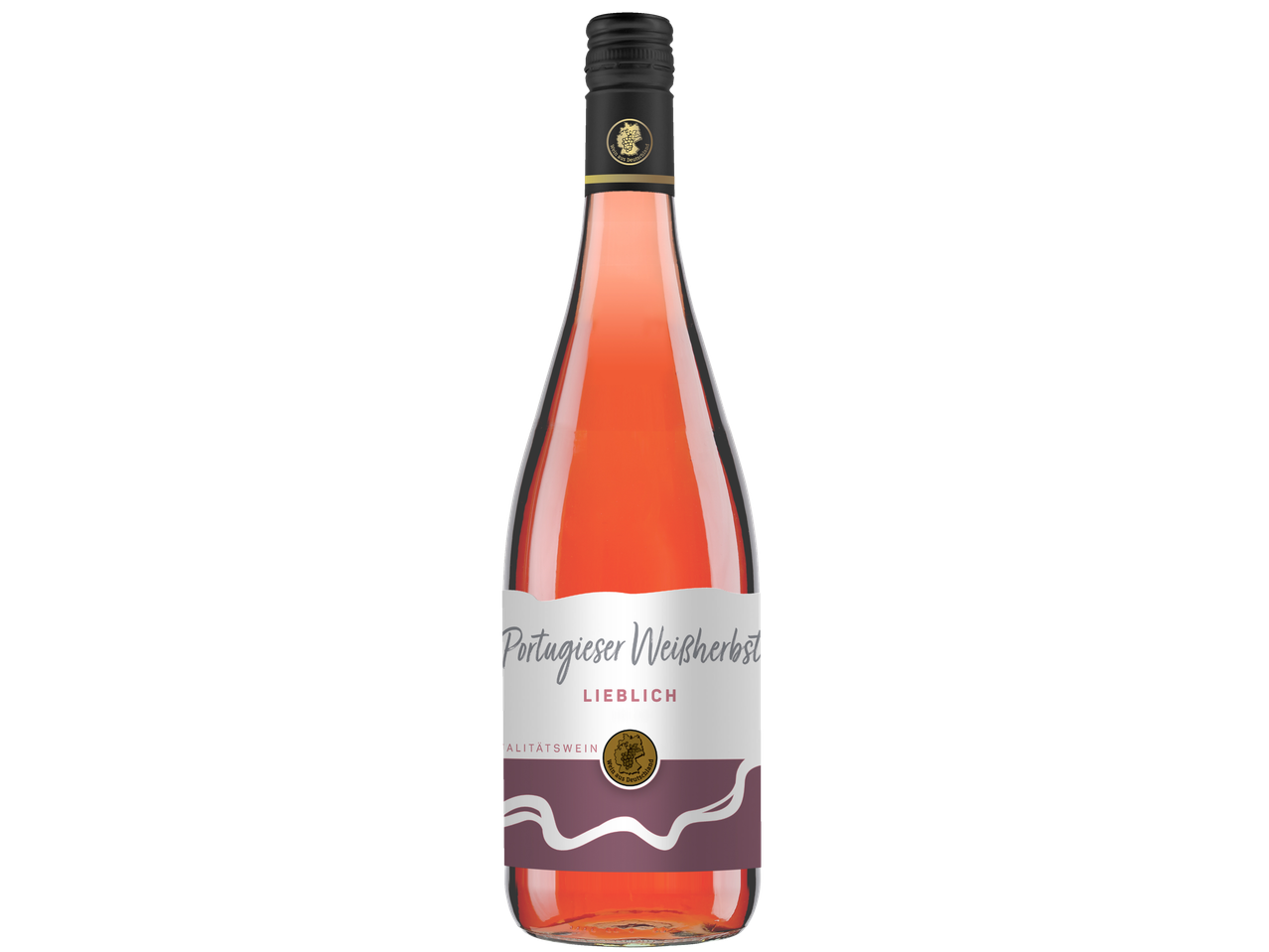 Flasche Portugieser Weisherbst lieblich Wein.