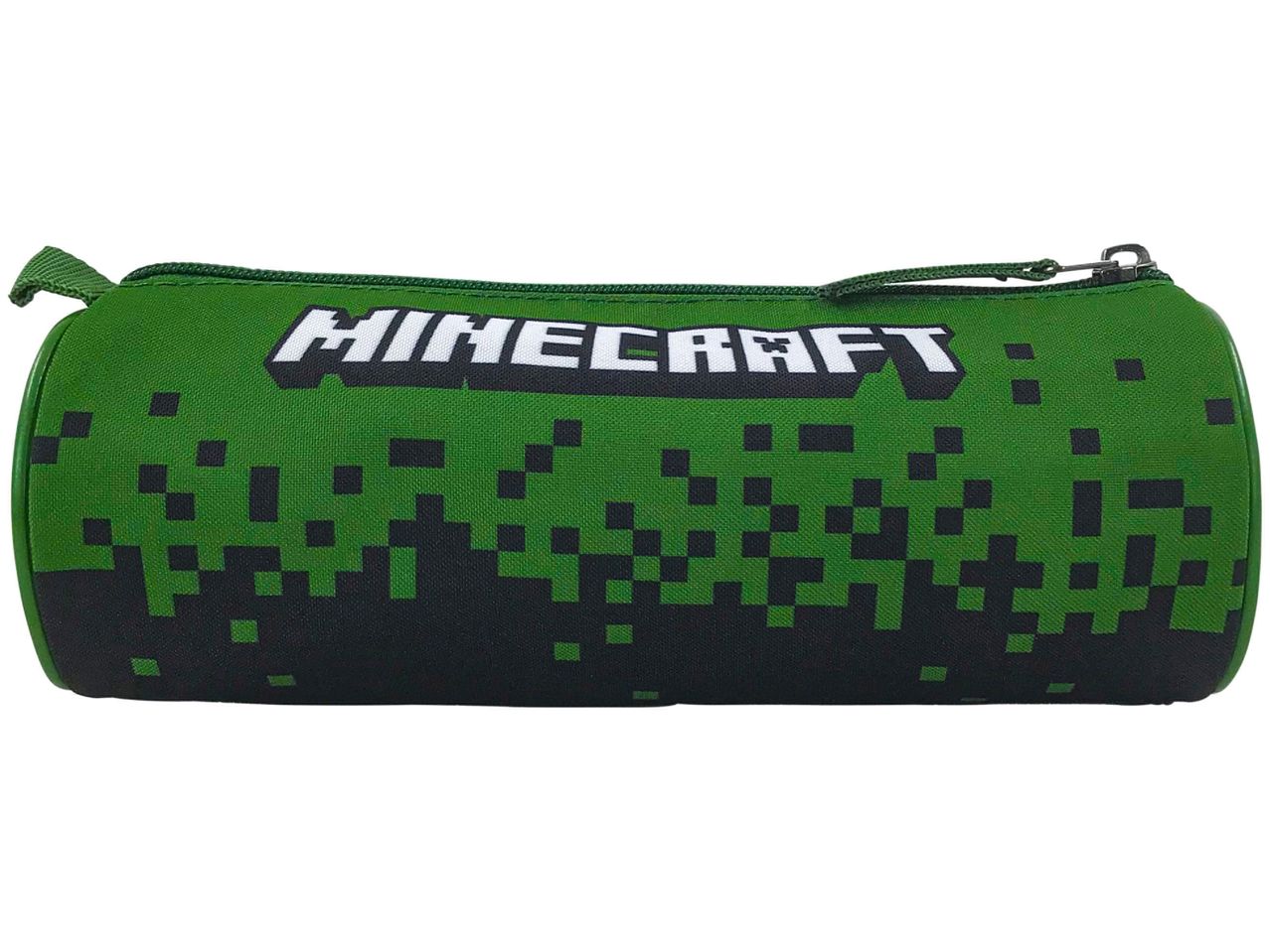 Green Minecraft pencil case with pixelated design