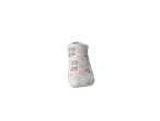 Meia sapatilha LUPILU para criança com padrão floral rosa e cinzento.