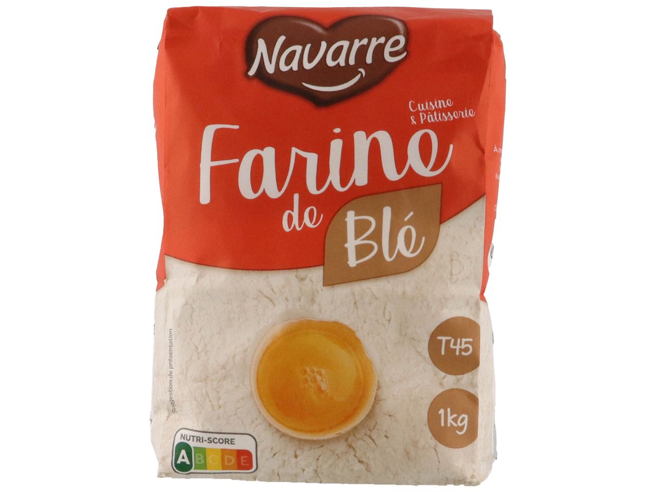 Farine de blé Navarre T45, 1 kg.
