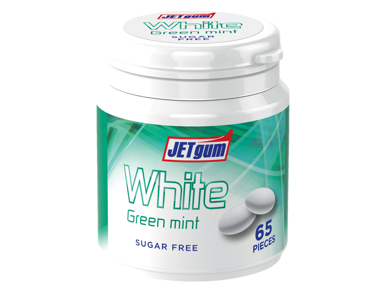 JetGum White Green Mint suikervrije kauwgom.