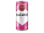 Roze blikje met witte rum en frambozensmaak, 5% vol, 250 ml.