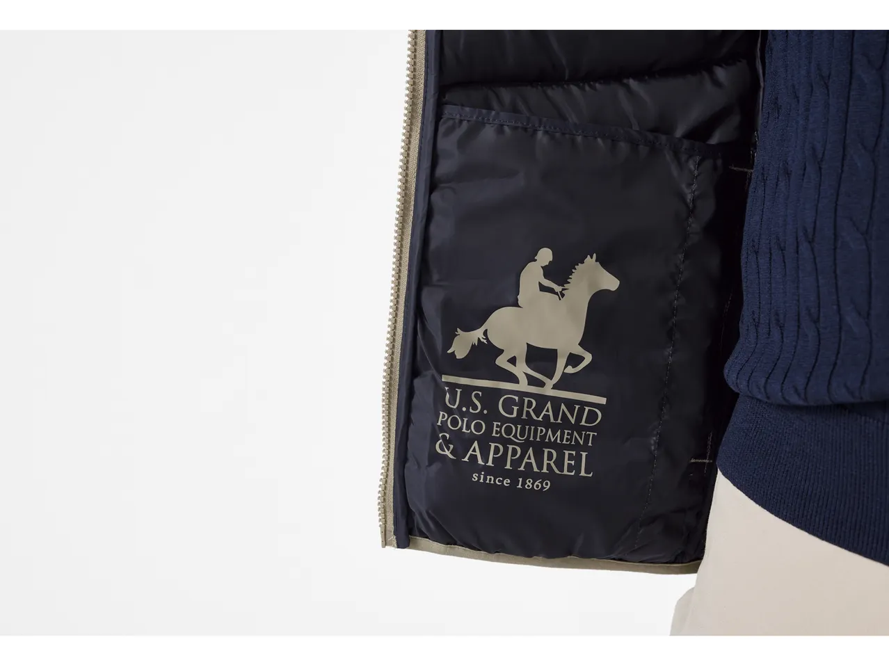 U.S. GRAND POLO DLA LIVERGY® Kamizelka męska pikowana