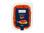 ITALIAMO Bruschetta Spread Arrabbiata, 150g, num recipiente de plástico transparente.