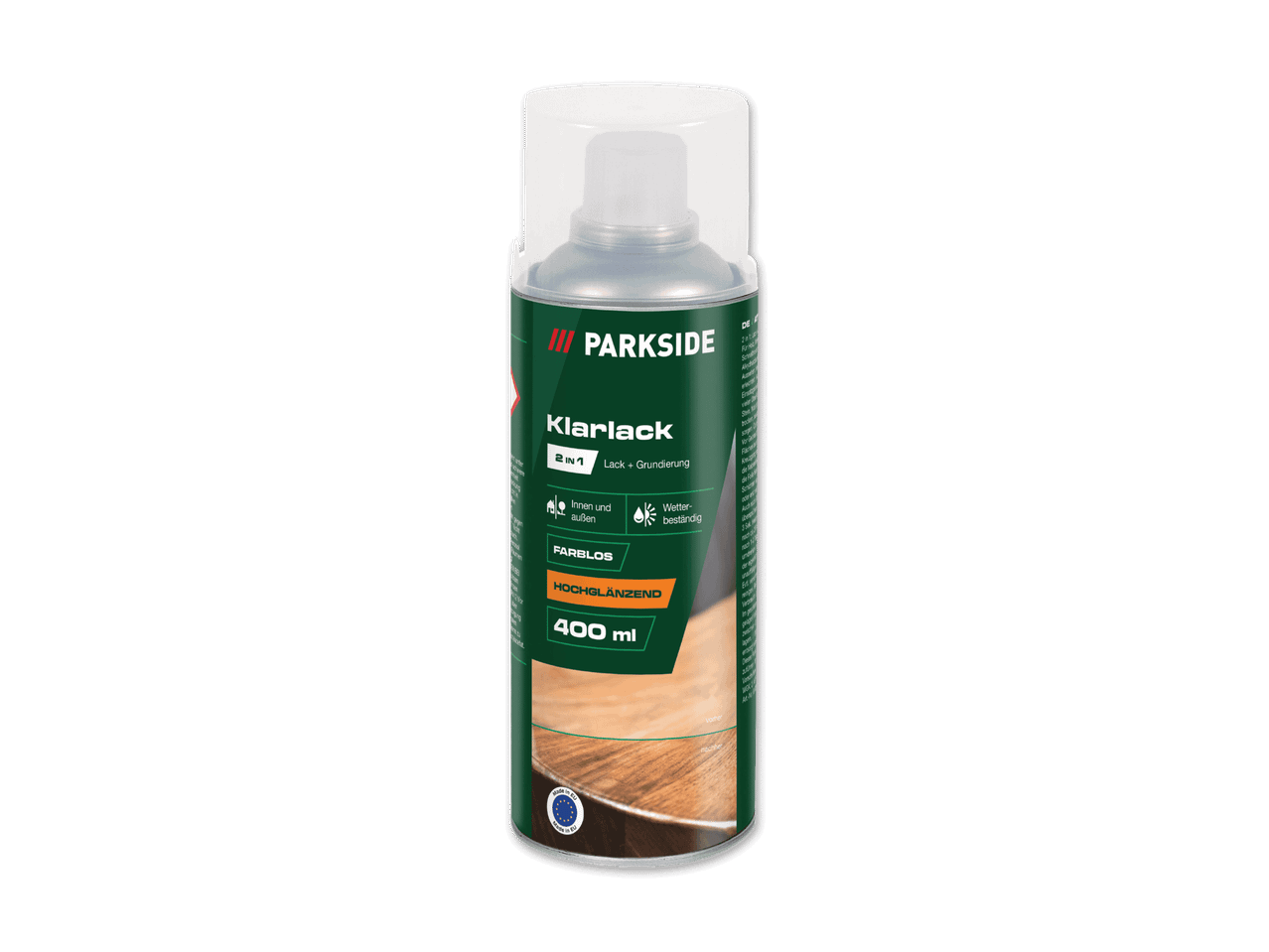 Eine Dose Parkside Holzpflege-Spray.