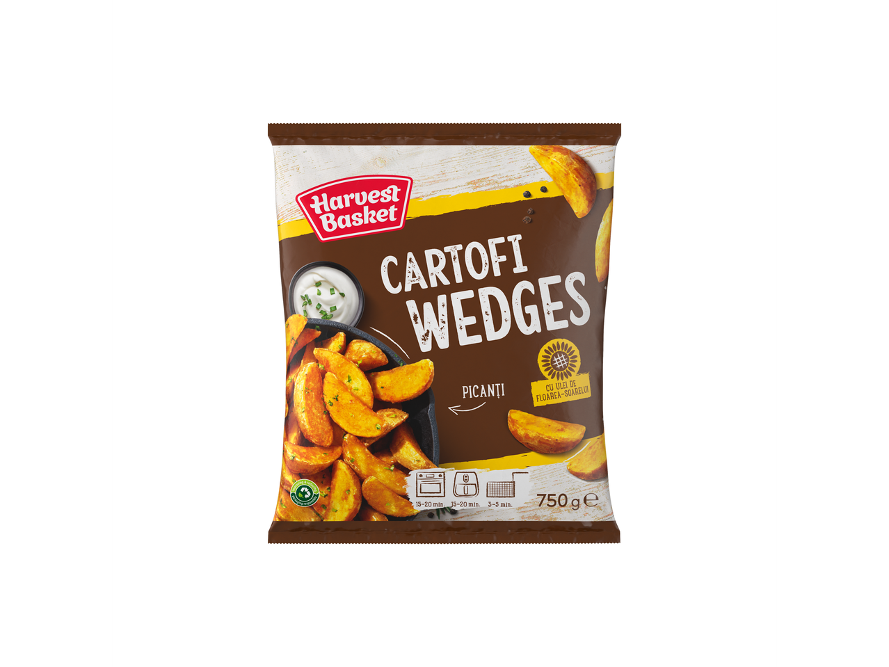 Piure de cartofi wedges Harvest Basket, picante.