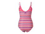 Costum de baie întreg CRIVIT pentru femei, model chevron colorat și bretele subțiri