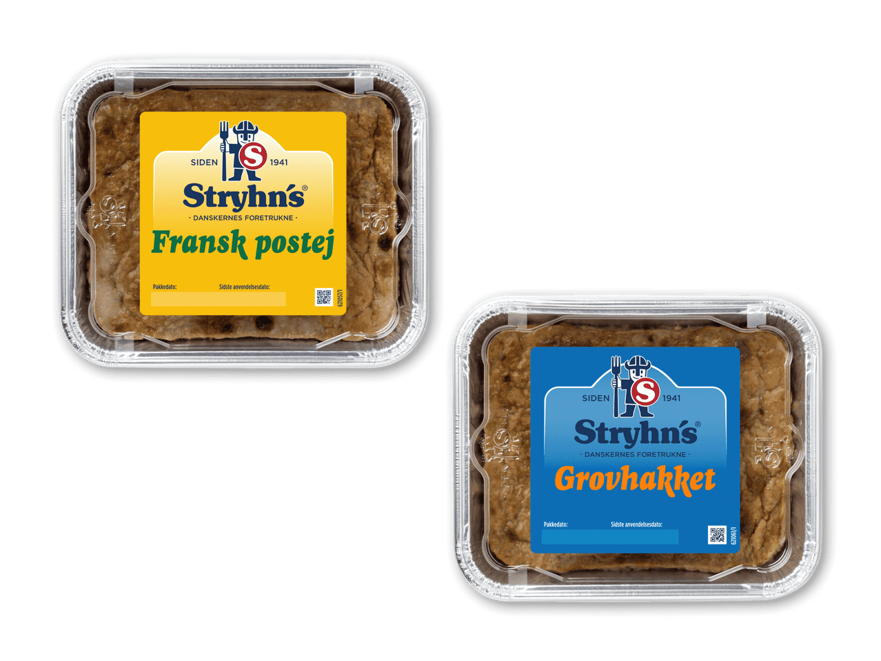 To bakker leverpostej, en fransk postej og en grovhakket.