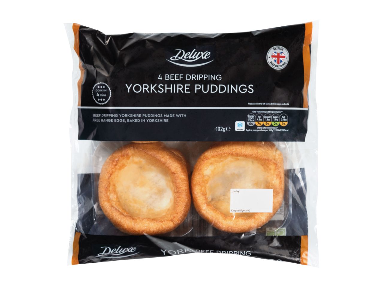 Go to full screen view: Deluxe 4 Beef Dripping Yorkshire Puddings - Image 1