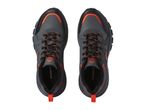 Two gray and orange Crivit brand athletic shoes, viewed from above.