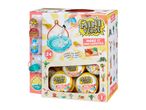 A box of Sunny Patch Friends bath bombs, featuring various colorful designs and a hanging bath toy.