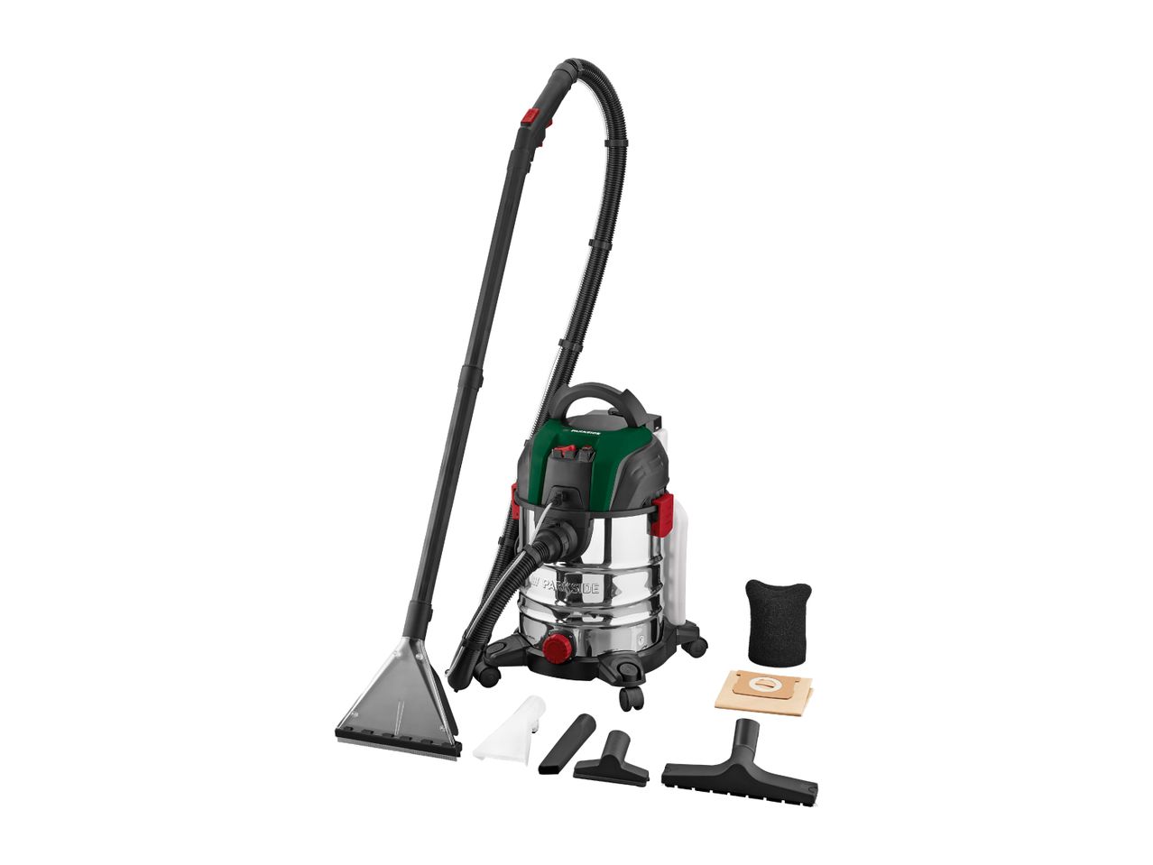 Parkside wet and dry vacuum cleaner with accessories