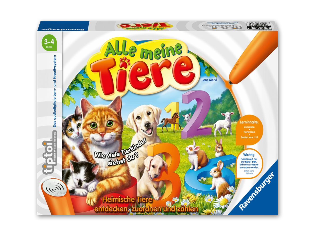 Ravensburger tiptoi Lernspiel 'Alle meine Tiere' für Kinder ab 3 Jahren