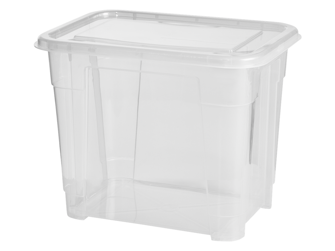 W5 transparante plastic opbergdoos met deksel