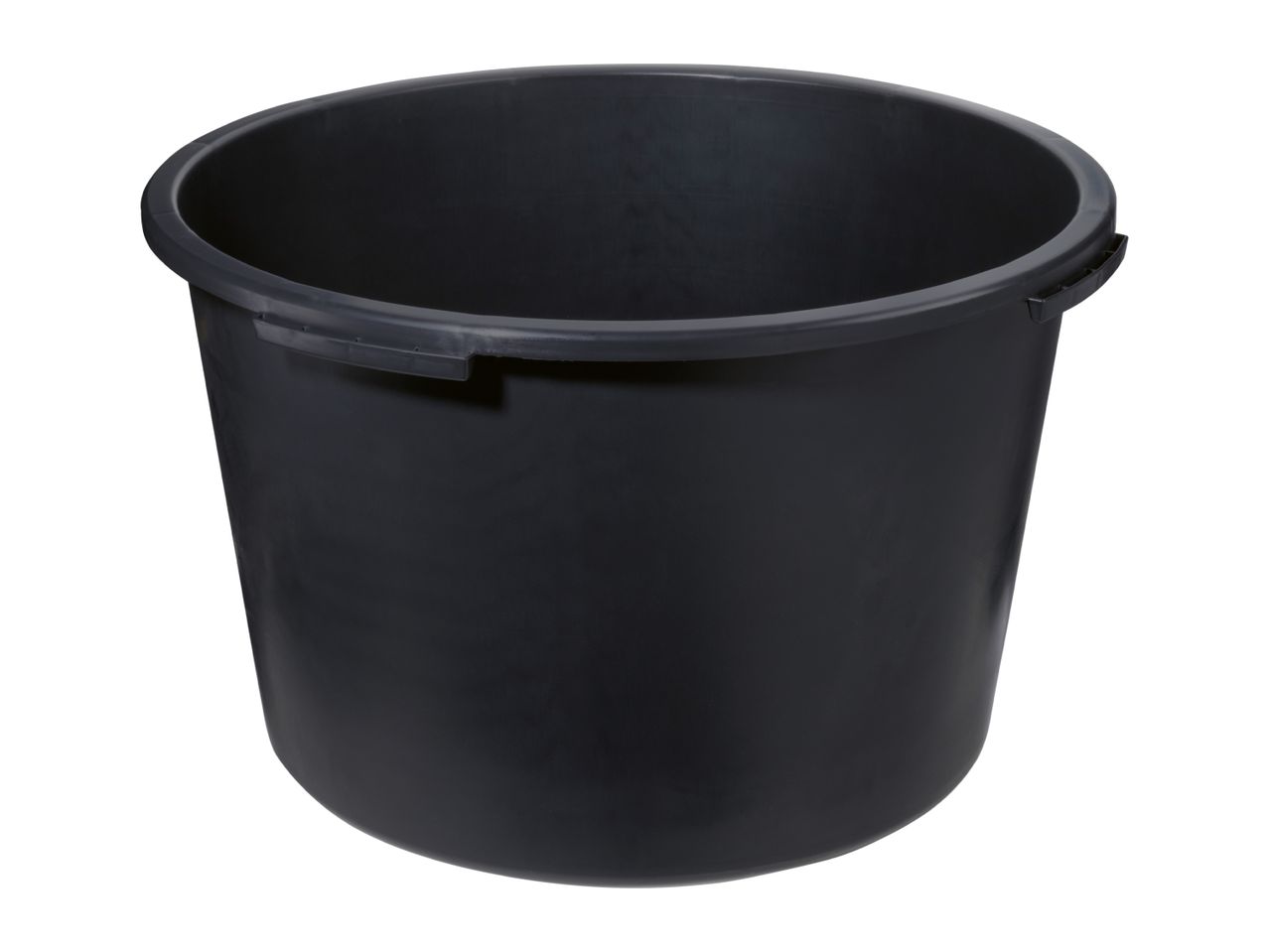 Black plastic tub with handles